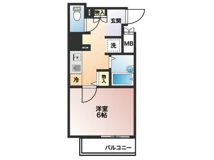 ジュエル京橋(1K/8階)の間取り写真