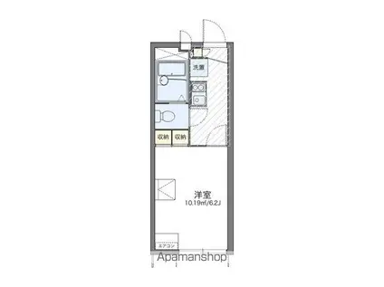 レオパレスコートリバーIII(1K/1階)の間取り写真