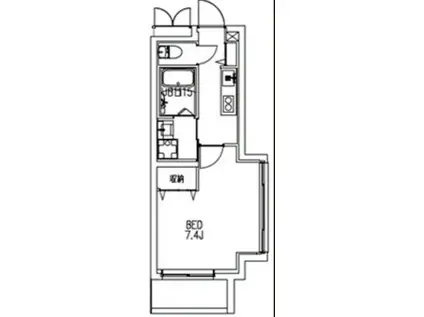 DOUE(1K/2階)の間取り写真