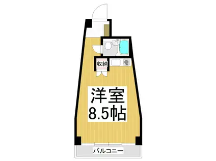 リーベ石堂(ワンルーム/6階)の間取り写真