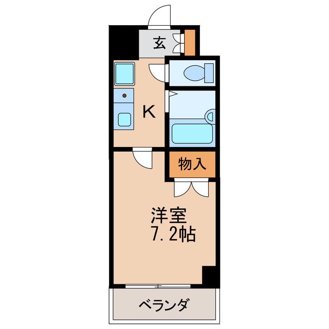 クレスト泉(1K/11階)の間取り写真