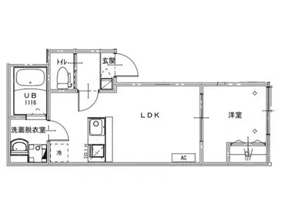 KEIAI RESIDENCE 北習志野II(1LDK/1階)の間取り写真