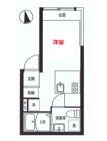 TRIAS175(1K/1階)の間取り写真