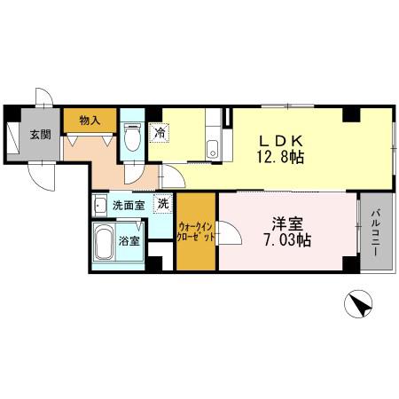 SAICHI 銀座東(1LDK/5階)の間取り写真