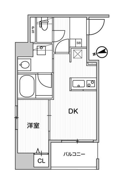 ウィーブベース大森(1DK/2階)の間取り写真