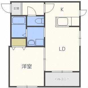 エキマエ47(1LDK/3階)の間取り写真