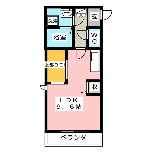 MAISON DU K(1LDK/1階)の間取り写真
