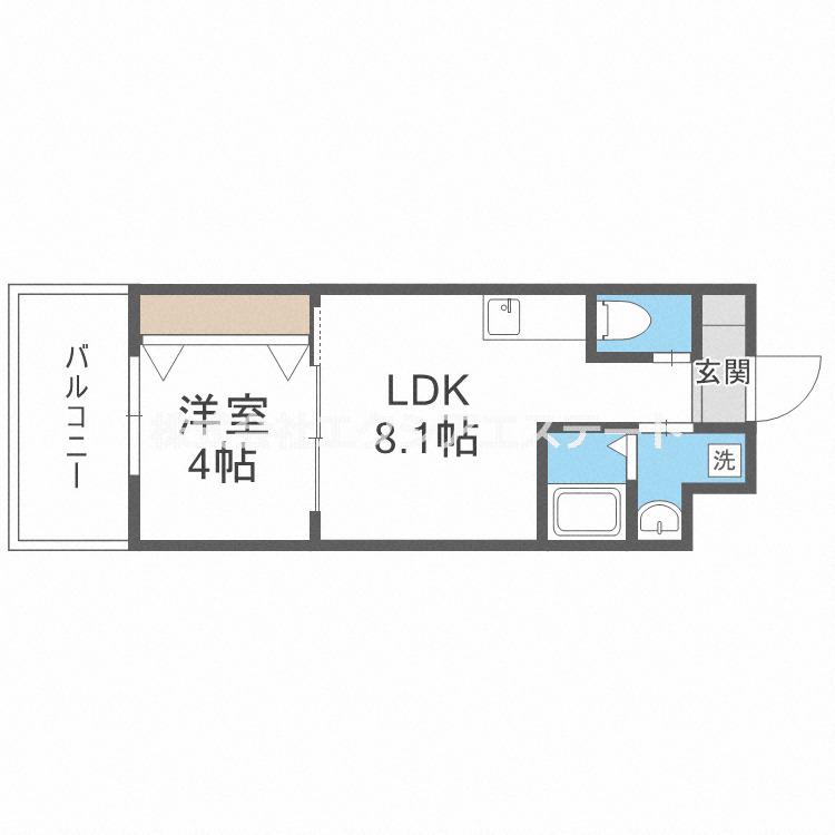 FDS PREX(1LDK/2階)の間取り写真