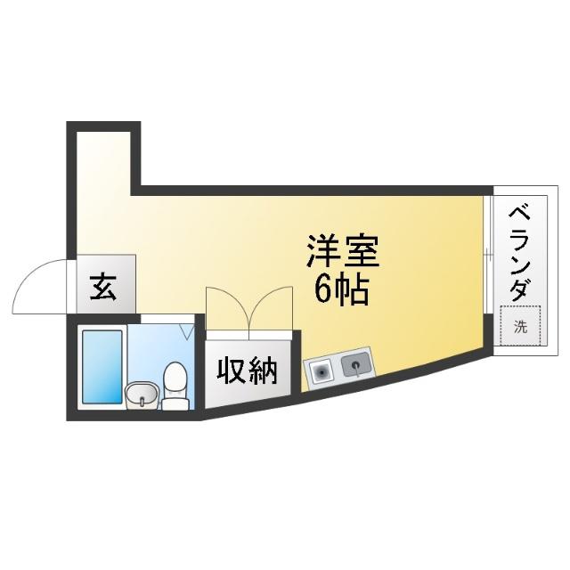 エクレール・バロン(ワンルーム/4階)の間取り写真