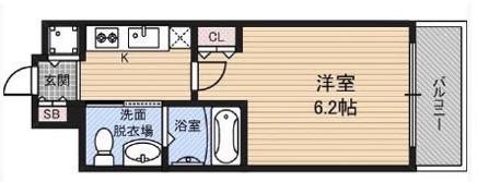 エスリード福島ウエスト(1K/5階)の間取り写真