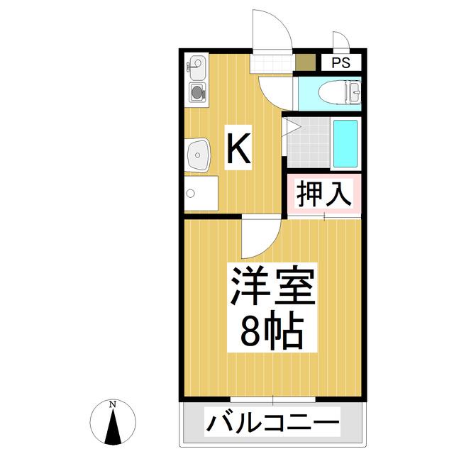 メゾンエトワール(1K/2階)の間取り写真