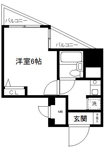 エスリード京都駅前(1K/7階)の間取り写真