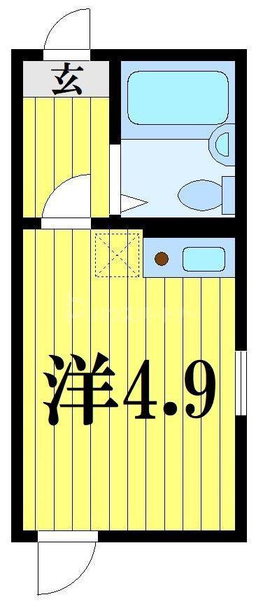 リブ亀有(ワンルーム/1階)の間取り写真