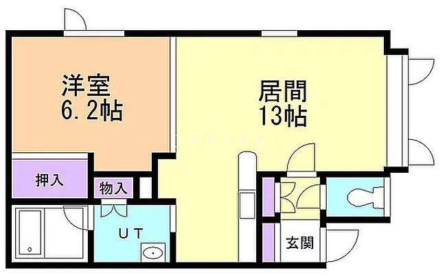 ASC397(1LDK/1階)の間取り写真
