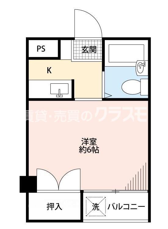 ベルコモンズ大正(1K/7階)の間取り写真