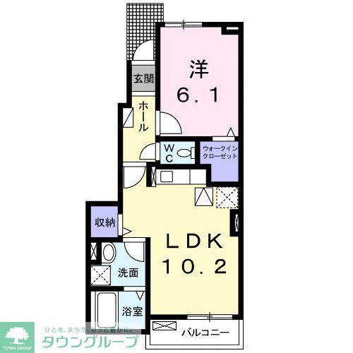 ロージュマン 5(1LDK/1階)の間取り写真