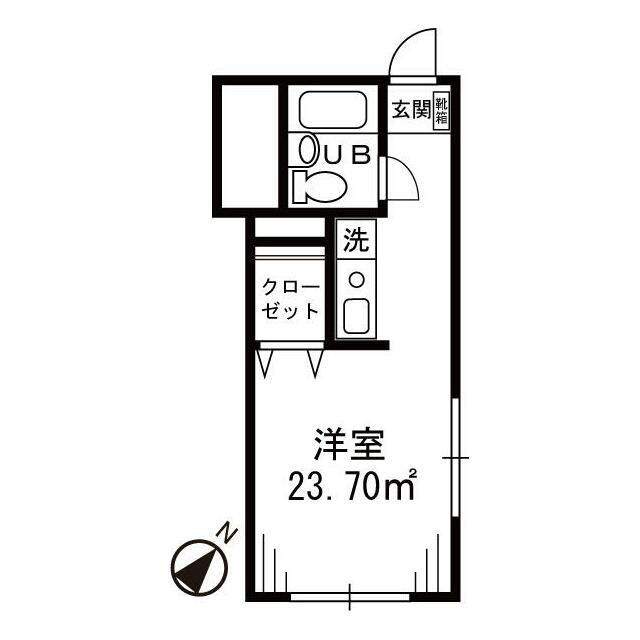 オーシャンヒルズ東山(ワンルーム/3階)の間取り写真