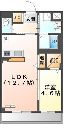 中村区鳥居西通2丁目マンション(1LDK/2階)の間取り写真
