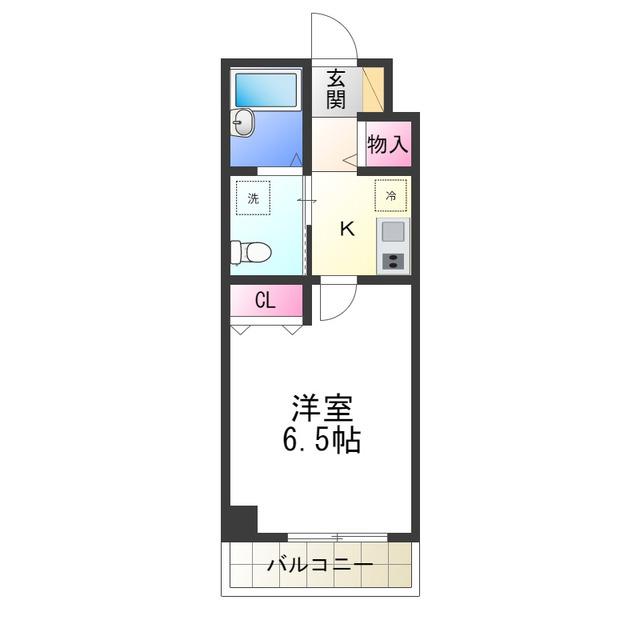 WIN北花田(1K/2階)の間取り写真