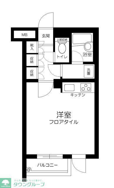 マイキャッスル高輪台(ワンルーム/2階)の間取り写真