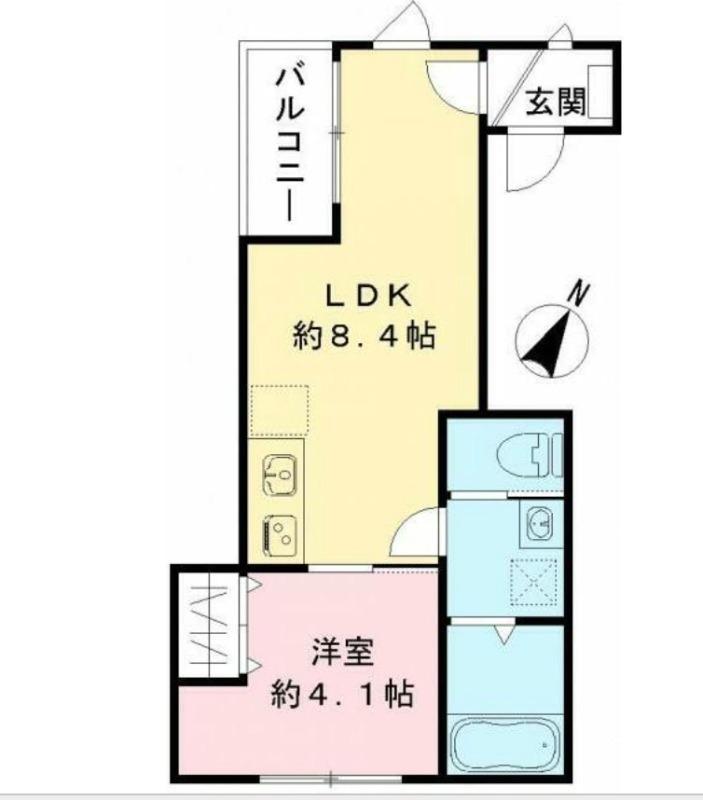 ルガロ西麻布(1DK/3階)の間取り写真