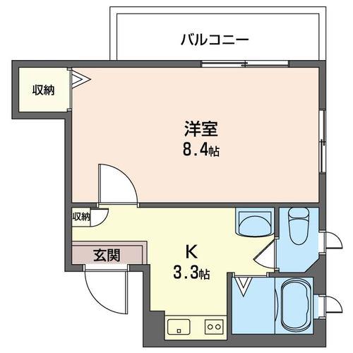 FUTURE M(1K/2階)の間取り写真