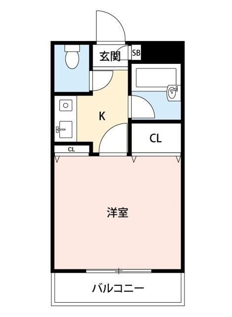 ベルファース朝霞台(1K/3階)の間取り写真