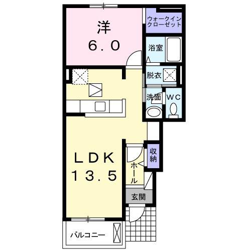 メゾングランツII(1LDK/1階)の間取り写真