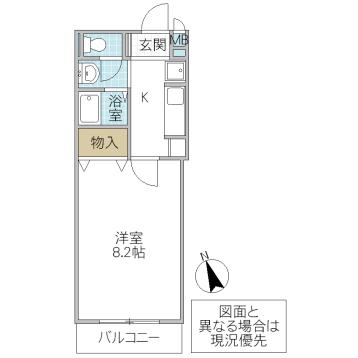 フォーライフヴィラ大工町(1K/3階)の間取り写真