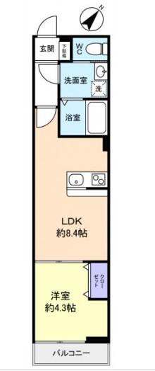 SHELL MAISON(1LDK/3階)の間取り写真