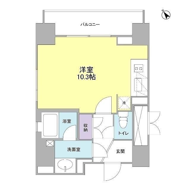 ウィスタリアマンション西新宿(ワンルーム/11階)の間取り写真
