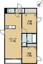 地下鉄東西線 南郷１３丁目駅 徒歩5分 3階建 築5年(2LDK/2階)の間取り写真