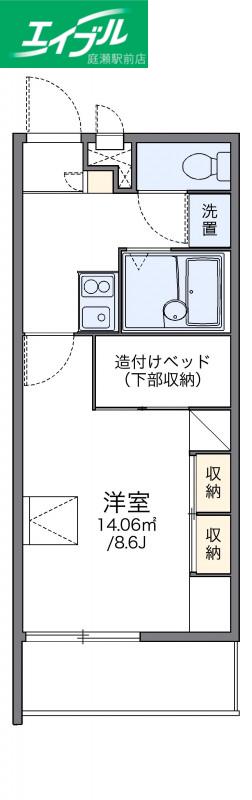 レオパレスカサ エスペランサ(1K/1階)の間取り写真