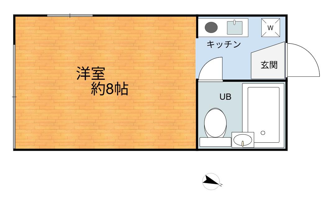 キャビン西新井宿(ワンルーム/1階)の間取り写真