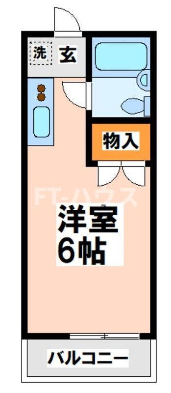 リヴェールコート(ワンルーム/2階)の間取り写真