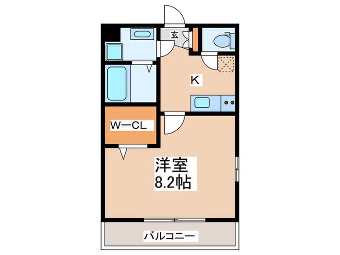 エールコート(1K/3階)の間取り写真
