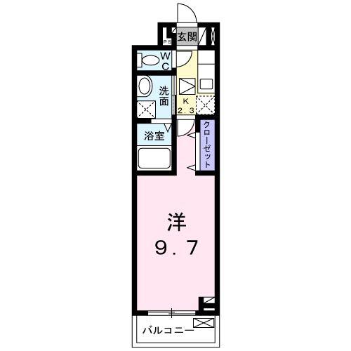 アリュール(1K/1階)の間取り写真