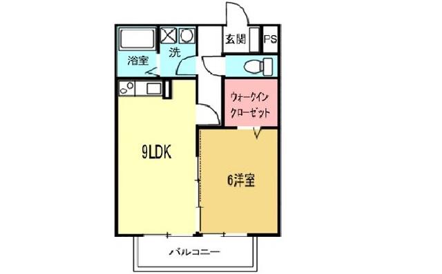 セジュールコウハナ(1LDK/1階)の間取り写真
