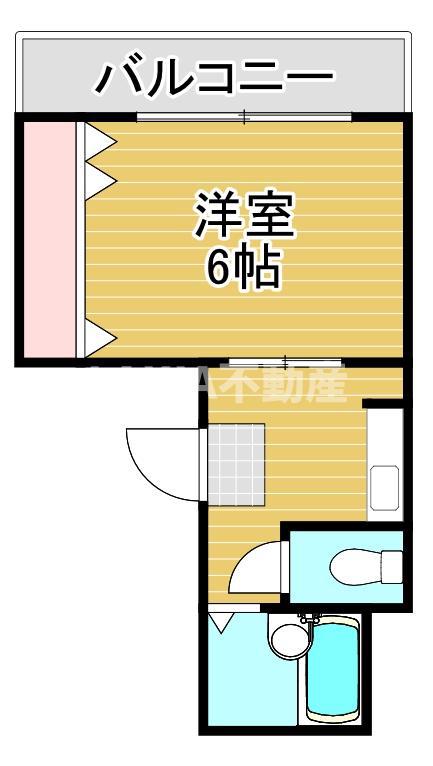 エルミタージュ(1K/4階)の間取り写真