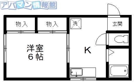シャレーIII(1K/1階)の間取り写真