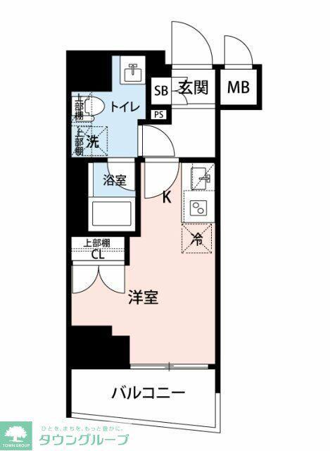 マイナビSTAY川崎AXIS(1K/2階)の間取り写真
