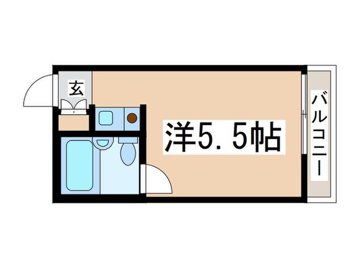 ファーランジュ小金井公園(ワンルーム/2階)の間取り写真