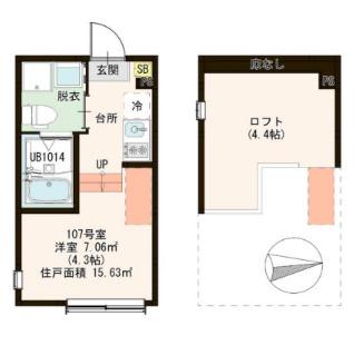 ラブリエSIX(ワンルーム/1階)の間取り写真