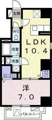 リヴェール 奥浅草(1LDK/4階)の間取り写真