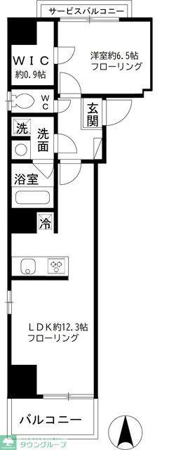 アートヴィラージュ亀戸(1LDK/9階)の間取り写真