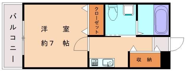 ウエストプラージュ(1K/2階)の間取り写真