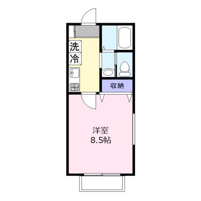 朋久レジデンス上福岡(1K/1階)の間取り写真