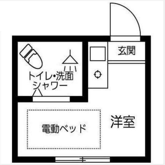 第18紀州ハイツ(ワンルーム/1階)の間取り写真