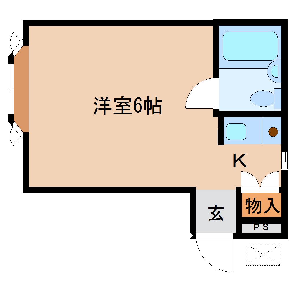 リッツT(ワンルーム/2階)の間取り写真