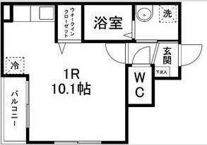 エルハーベン子平町(ワンルーム/1階)の間取り写真